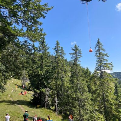 L&ouml;schblase an Helikopter Nesselberg